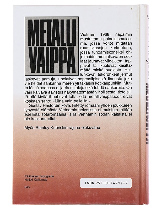 Metallivaippa - Hasford, Gustav - Romaanit ja novellit - 10105501256 - 1