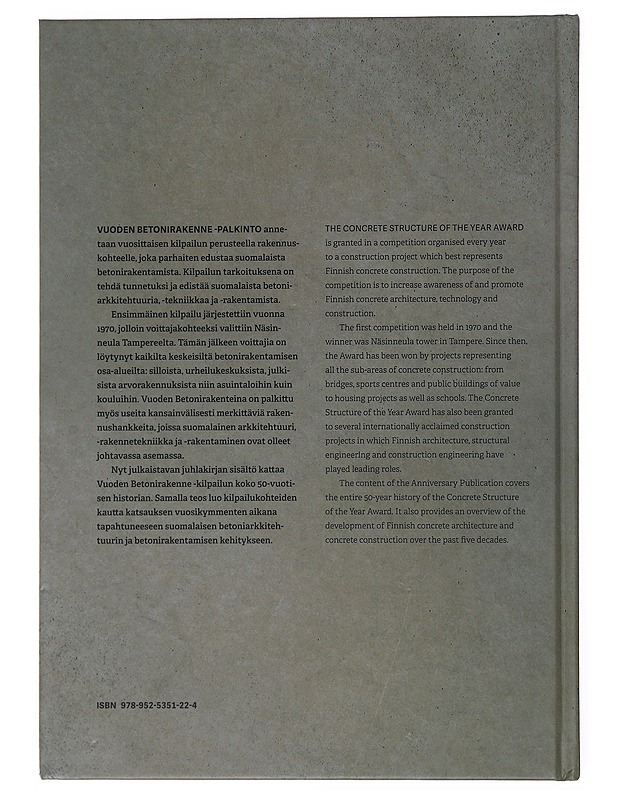 Vuoden betonirakenne 1970-2019 = Concrete structure 1970-2019 - Tomperi, Vesa - Tietokirjat ja oppaat - 10105501298 - 1