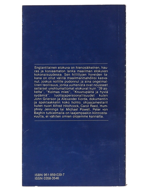 Englantilainen elokuva - Peter von Bagh - Historiakirjat - 10105501329 - 1