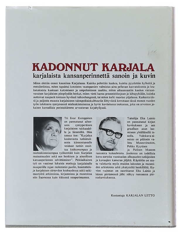 Kadonnut Karjala - Iivar Kemppinen - Historiakirjat - 10105501343 - 1