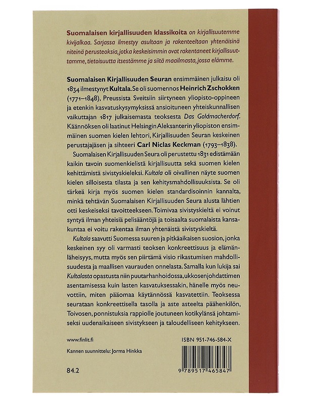Kultala hyödyllinen ja huvittava historia, yhteiselle kansalle luettavaksi annettu  - Heinrich Zschokke - Historiakirjat - 10105501357 - 1