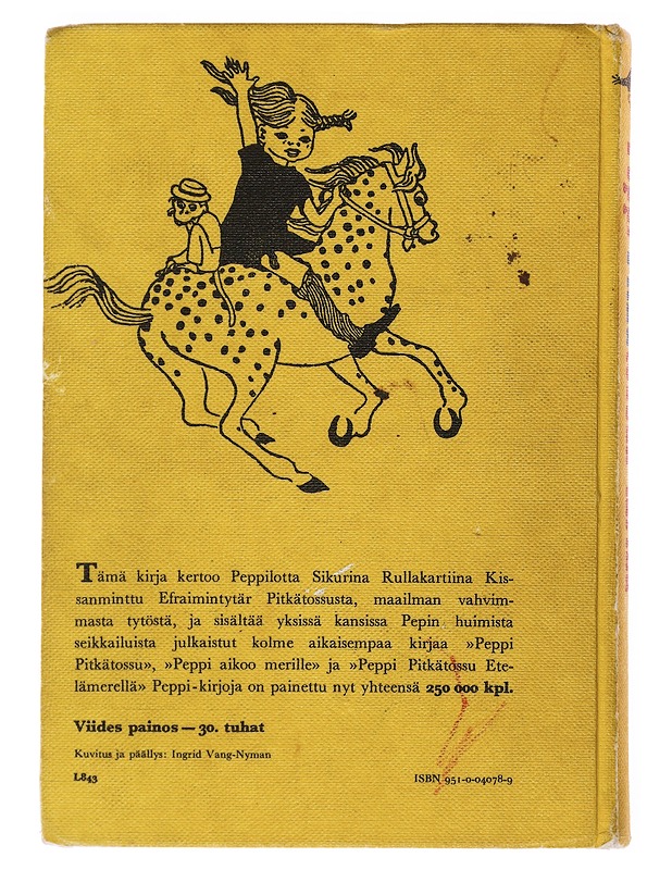 Peppi Pitkätossun tarina - Lindgren, Astrid - Lastenkirjat - 10105501368 - 1