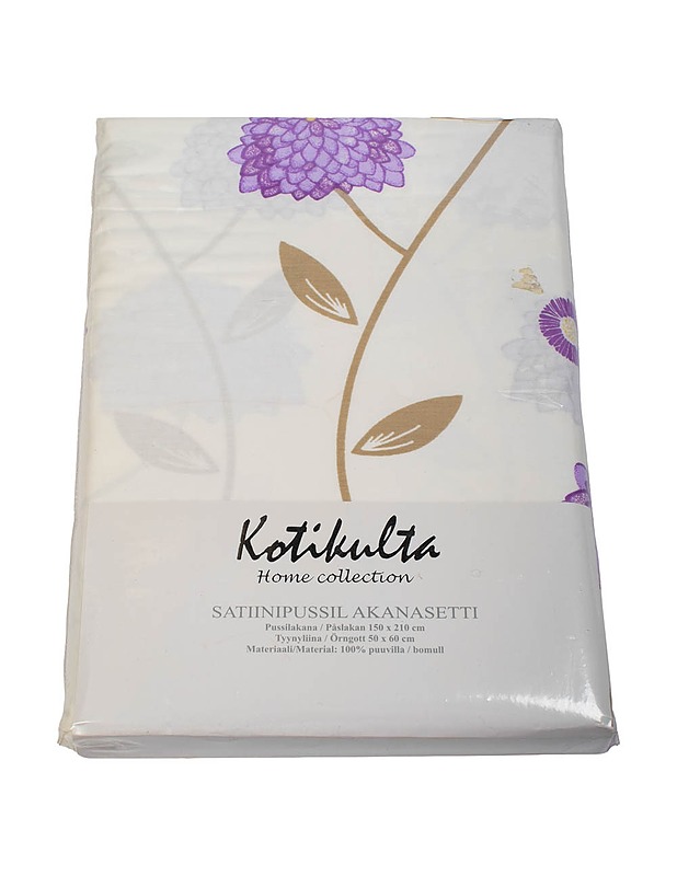 KOTIKULTA satiinipussilakanasetti, 150x210 cm - Liinavaatteet - 10105501370 - 0