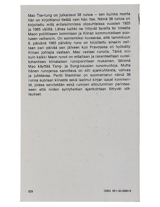 Runot - Mao Tse-Tung - Runot ja näytelmät - 10105501388 - 1