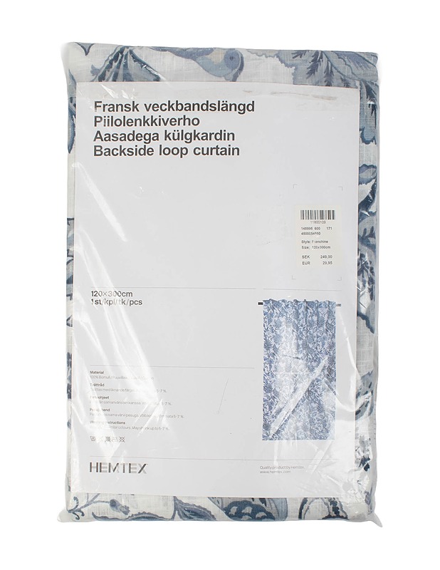 HEMTEX piilolenkkiverho, 120x300 cm - Verhot ja kapat - 10105501445 - 1
