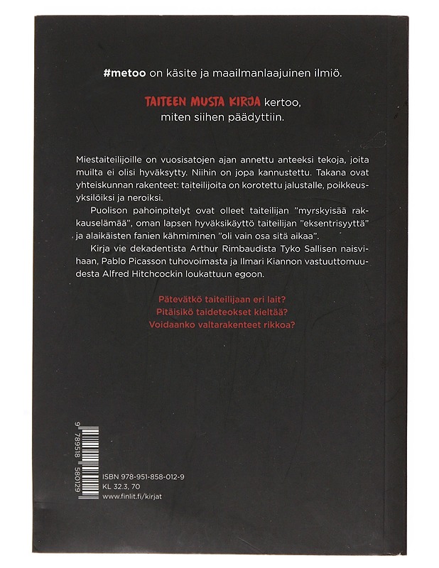Taiteen musta kirja : miesten mielivallan historiaa - Arla Kanerva - Taide- ja kulttuurikirjat - 10105501508 - 1