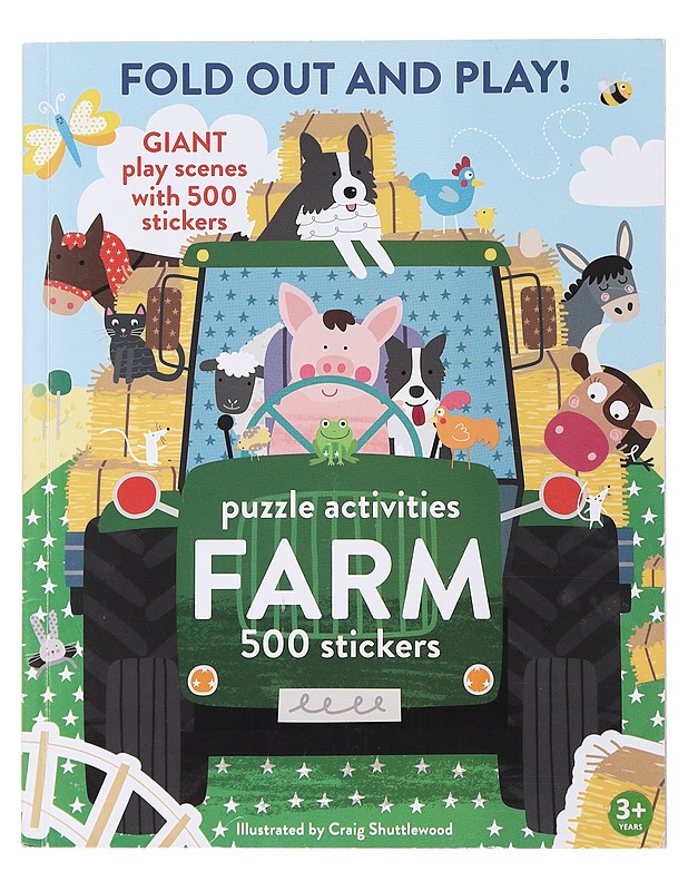 Farm - 500 Stickers And Puzzle Activities : Fold Out And Play - Shuttlewood, Craig - Lastenkirjat - 10105501599 - 0