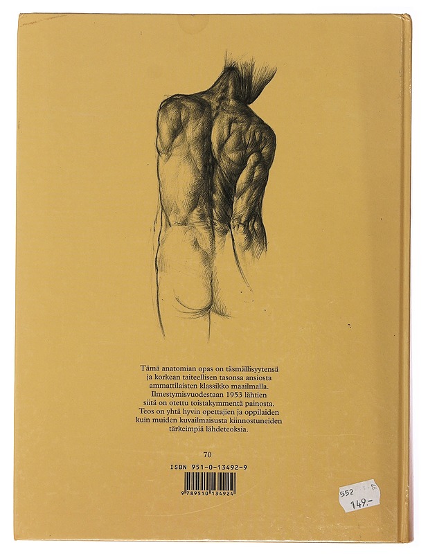 Anatomia : opas taiteilijalle - Barcsay, Jenö - Taide- ja kulttuurikirjat - 10105501633 - 1