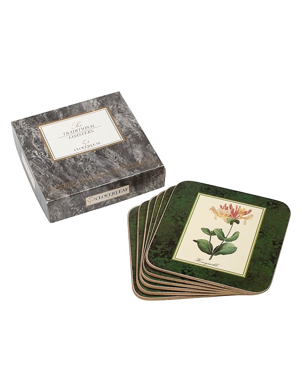 CLOVERLEAF Traditional Coasters lasinalussetti, 6 osaa - Muut astiat - 10105501709 - 0