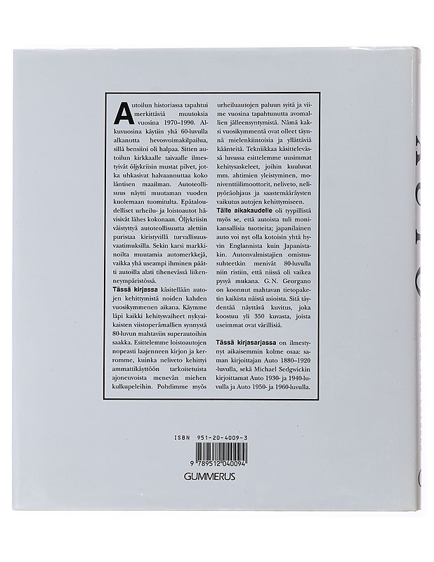 Auto 1970- ja 1980-luvulla - Georgano, G. N. - Historiakirjat - 10105501737 - 1