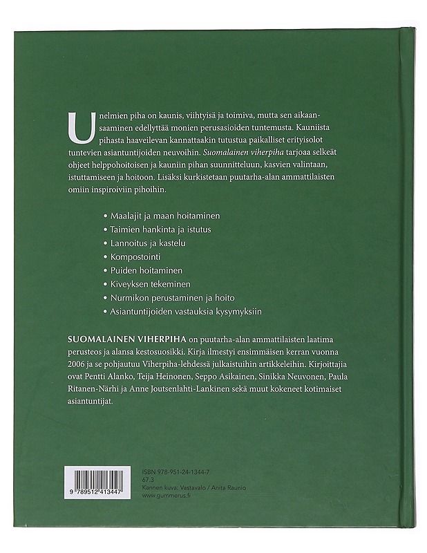 Suomalainen viherpiha : ammattilaisten ohjeita pihanhoitoon - Koivunen, Taina - Tietokirjat ja oppaat - 10105501795 - 1