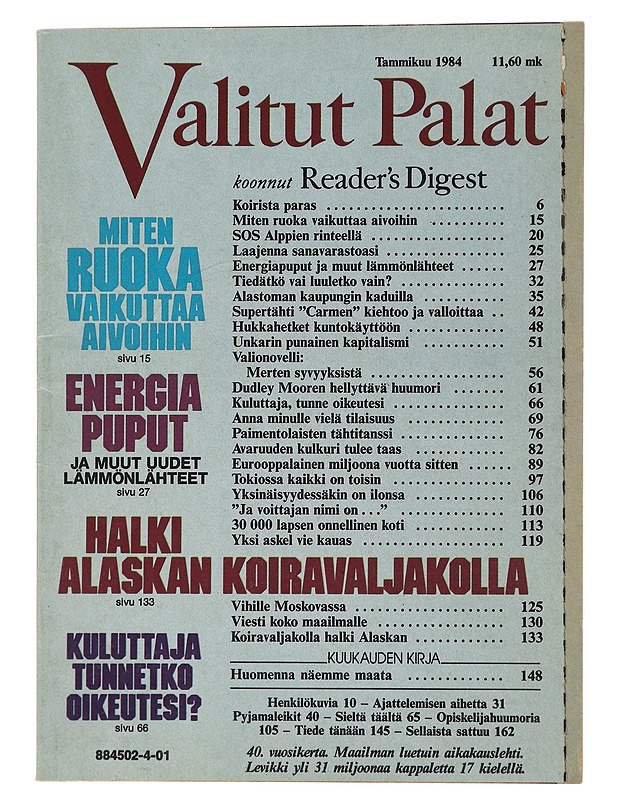 Valitut Palat : Tammikuu 1984 - Tietokirjat ja oppaat - 10105501802 - 0