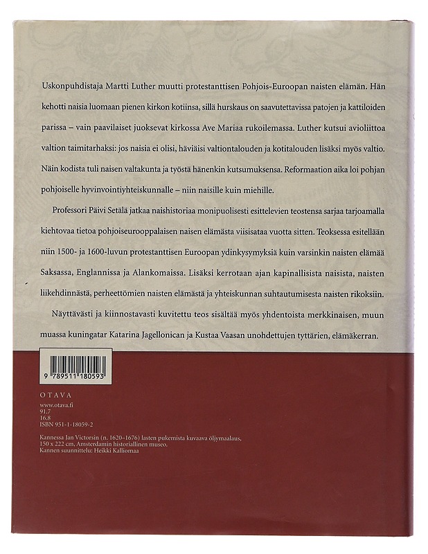Pohjoisen renessanssin nainen: 1500- ja 1600-luvun naishistoriaa - Setälä, Päivi - Historiakirjat - 10105501879 - 1