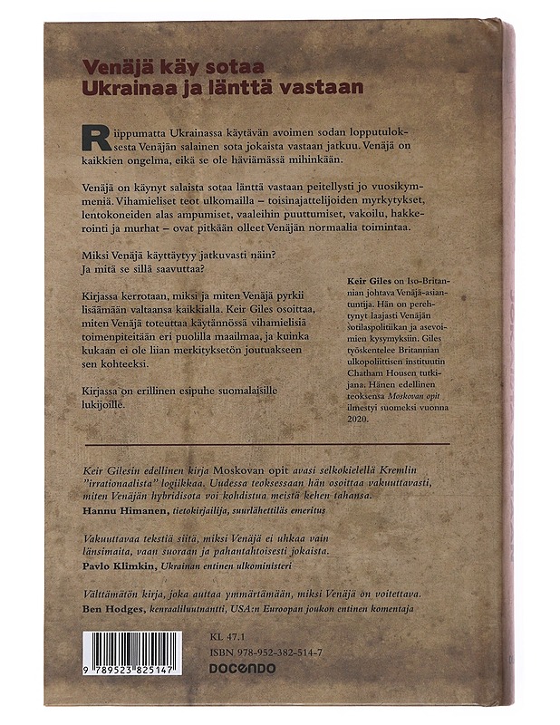 Venäjän sota jokaista vastaan ja mitä se sinulle merkitsee - Giles, Keir - Historiakirjat - 10105502250 - 1