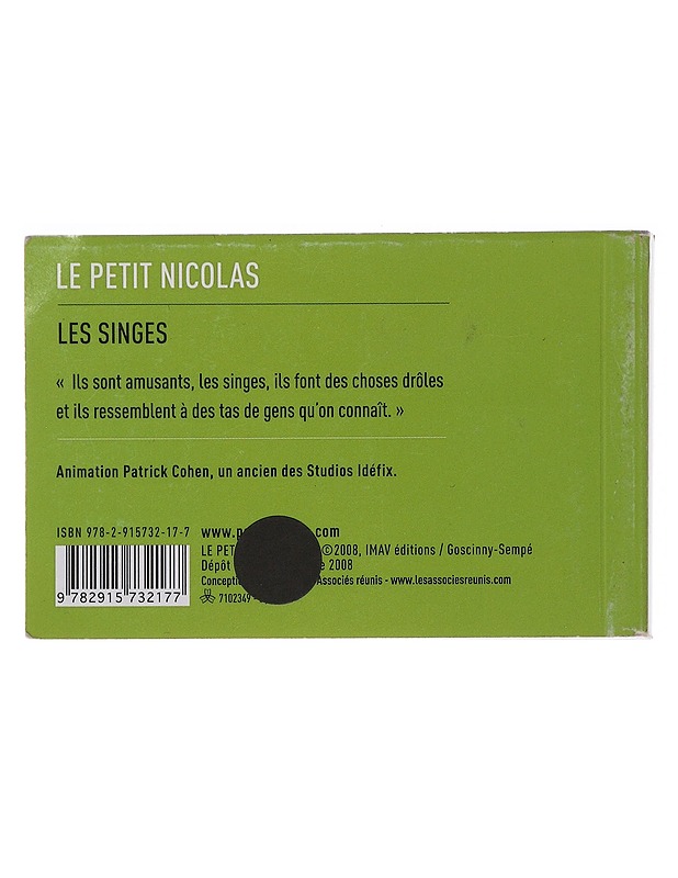 Le Petit Nicolas: Les Singes - Goscinny Sempe - Sarjakuvat - 10105502370 - 1