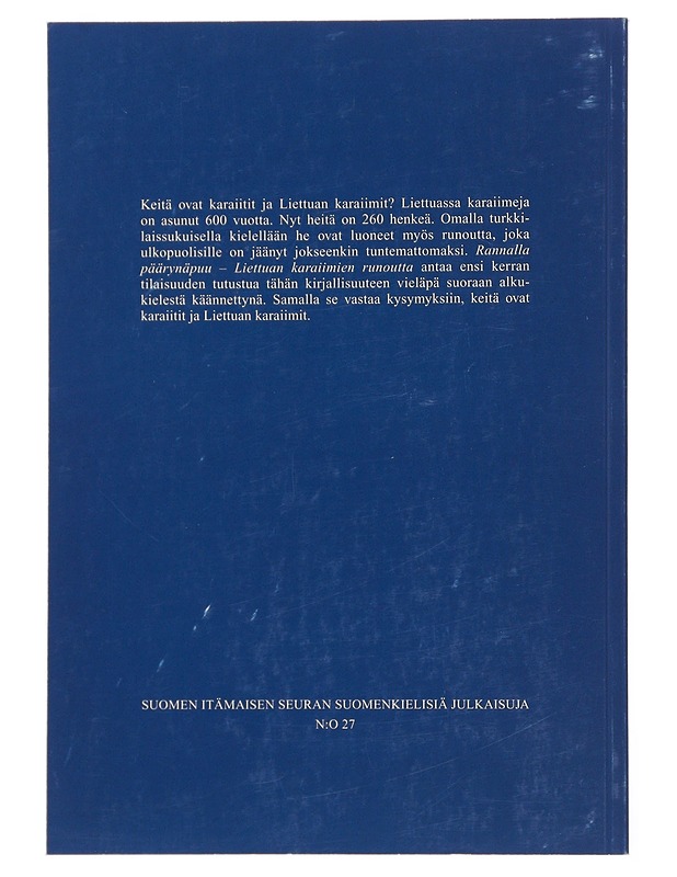Rannalla päärynäpuu : Liettuan karaiimien runoutta - Harviainen, Tapani - Runot ja näytelmät - 10105502569 - 1