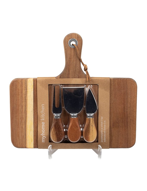 MYHOME Kitchen juustotarjotin ja veitset - Tarjoiluastiat - 10105502604 - 0