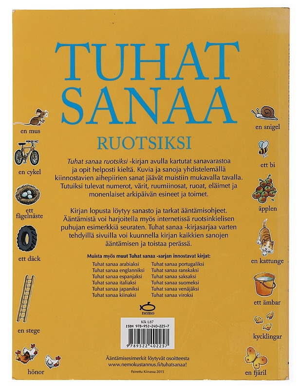Tuhat sanaa ruotsiksi - Amery, Heather - Lastenkirjat - 10105502822 - 1