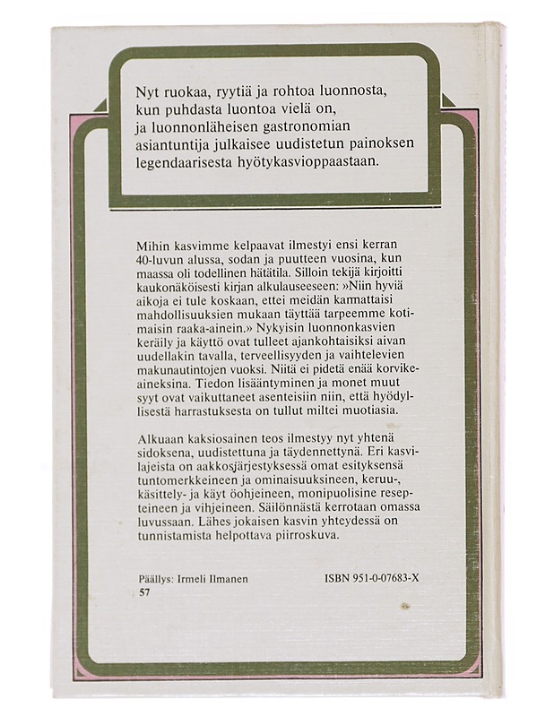 Mihin kasvimme kelpaavat - Toivo Rautavaara - Ruokakirjat - 10105503023 - 1