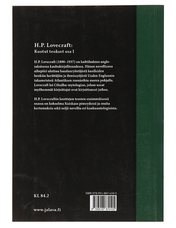 Kuiskaus pimeässä ja muita kertomuksia - Lovecraft, H. P. - Romaanit ja novellit - 10105503044 - 1