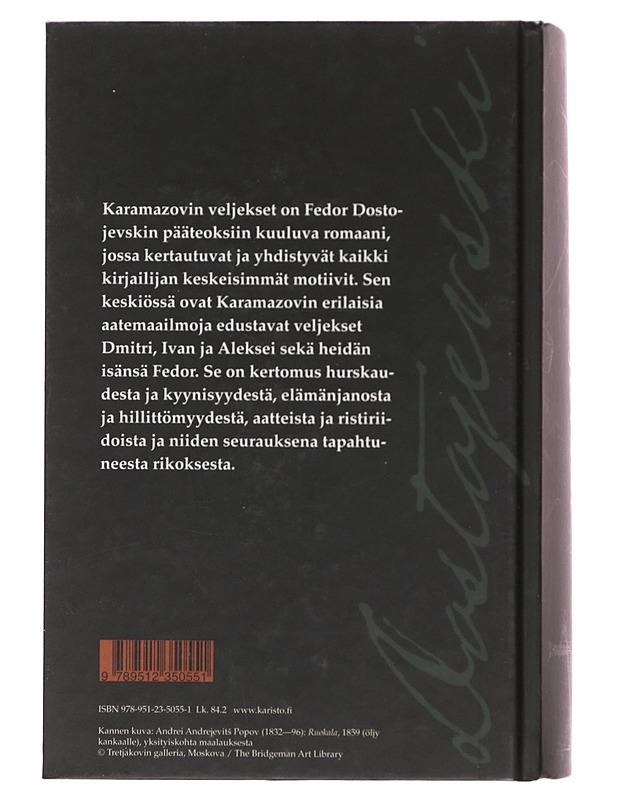Karamazovin veljekset - Dostojevski, F. M. - Romaanit ja novellit - 10105503167 - 1