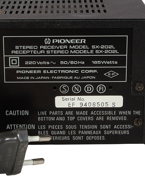 PIONEER SX-202L -vahvistin  - Audio - 10105503183 - 3