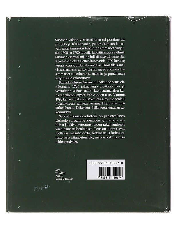 Suomen kanavien historia - Turkka Myllykylä - Historiakirjat - 10105503212 - 1