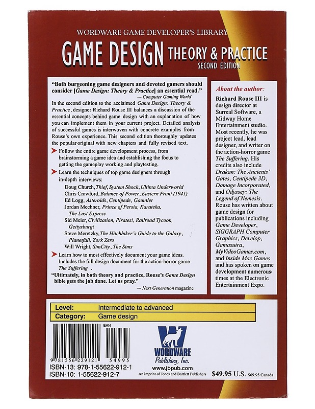 Game design : theory and practice - Rouse, Richard - Tietokirjat ja oppaat - 10105503300 - 1