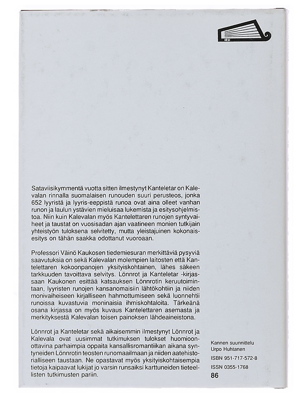 Lönnrot ja Kanteletar - Väinö Kaukonen - Tietokirjat ja oppaat - 10105503331 - 1