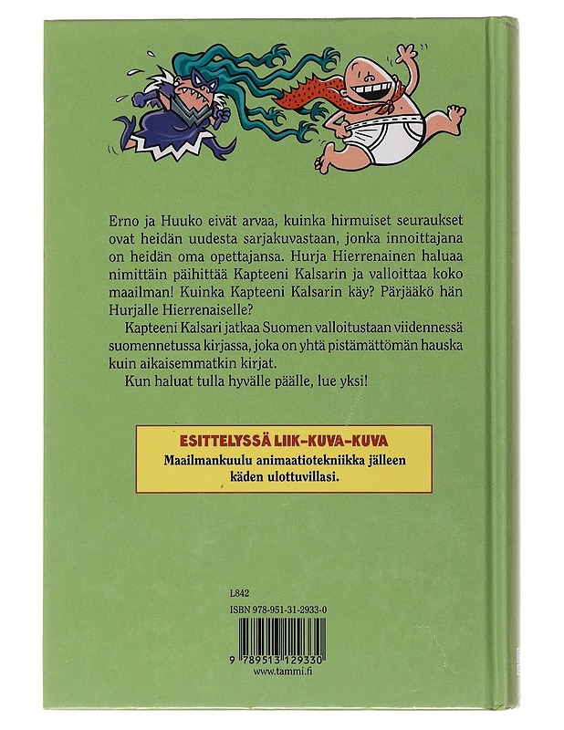 Kapteeni Kalsari ja Hurjan Hierrenaisen hirmutuuli - Pilkey, Dav - Nuorten kirjat - 10105503348 - 1