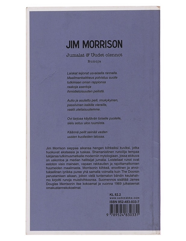 Jumalat & Uudet olennot : runoja - Morrison, Jim - Runot ja näytelmät - 10105503352 - 1