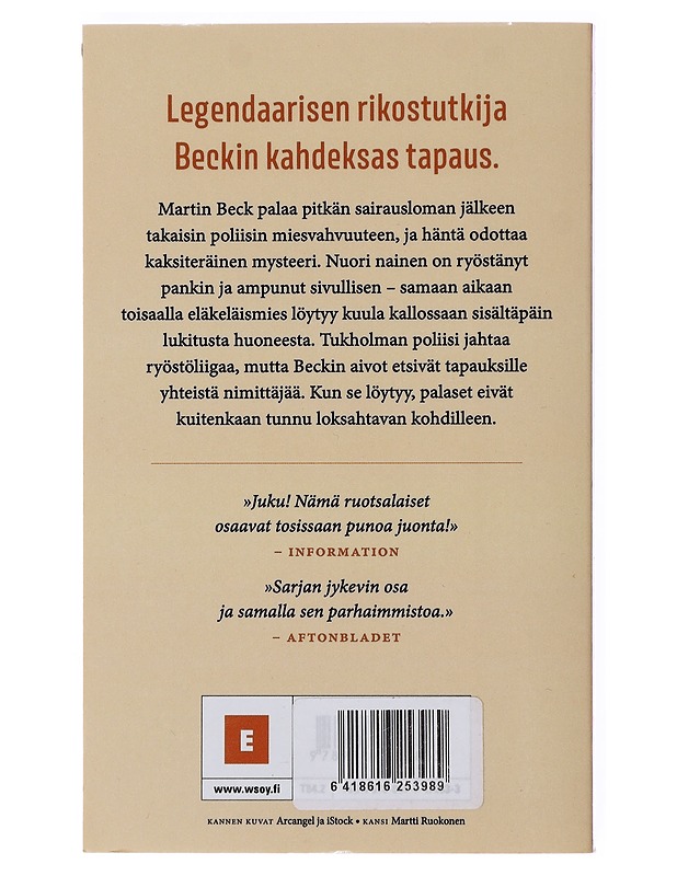 Suljettu huone - Sjöwall, Maj - Jännitys ja dekkarit - 10105503409 - 1