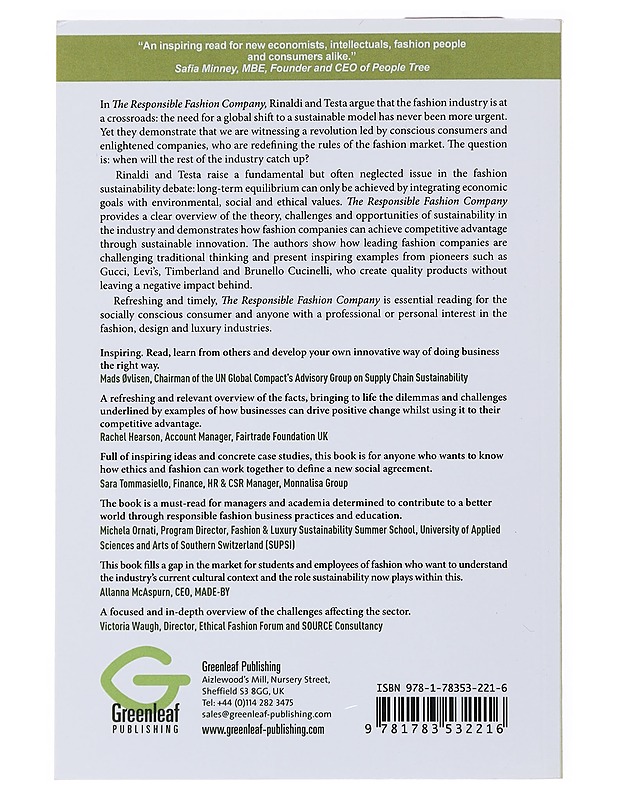 The Responsible Fashion Company - Rinaldi, Francesca Romana - Tietokirjat ja oppaat - 10105503508 - 1