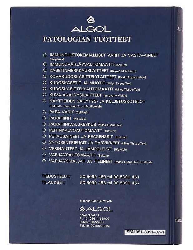 Kliininen sytologia : irtosolu-, harjairtosolu- ja ohutneulabiopsiatutkimukset - Koivuniemi, Ari - Tietokirjat ja oppaat - 10105503554 - 1