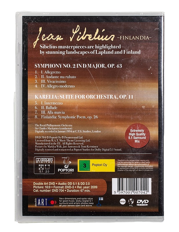 Sibelius-Finlandia - DVD - DVD-elokuvat - 10105503598 - 1
