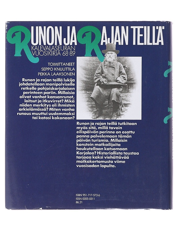 Kalevalaseuran vuosikirja. 68, Runon ja rajan teillä - Laaksonen, Pekka - Historiakirjat - 10105503613 - 1
