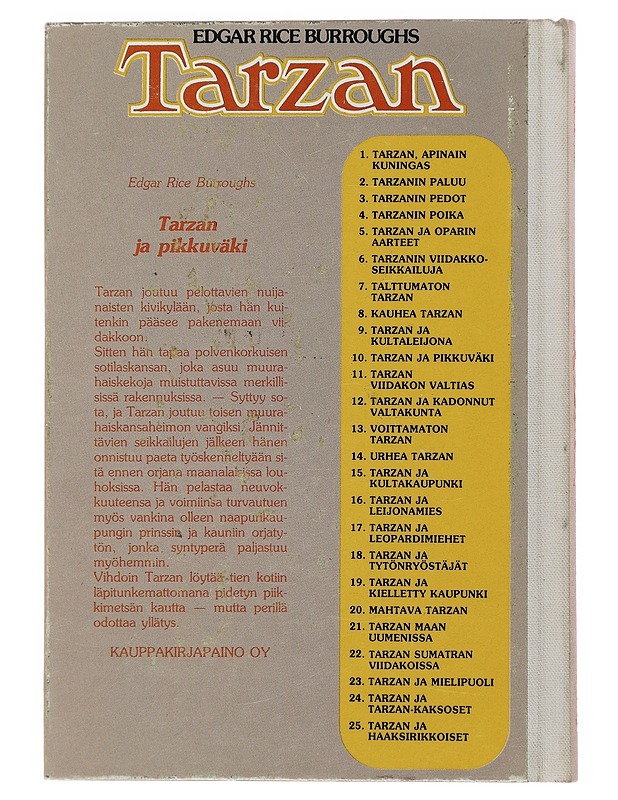 Tarzan ja pikkuväki - Edgar Rice Burroughs - Fantasia- ja scifi - 10105503635 - 1