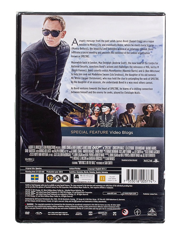 007 Spectre - DVD - DVD-elokuvat - 10105503646 - 1