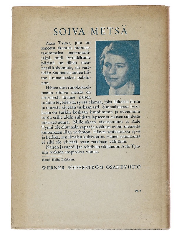 Soiva metsä - Aale Tynni - Runot ja näytelmät - 10105503663 - 1