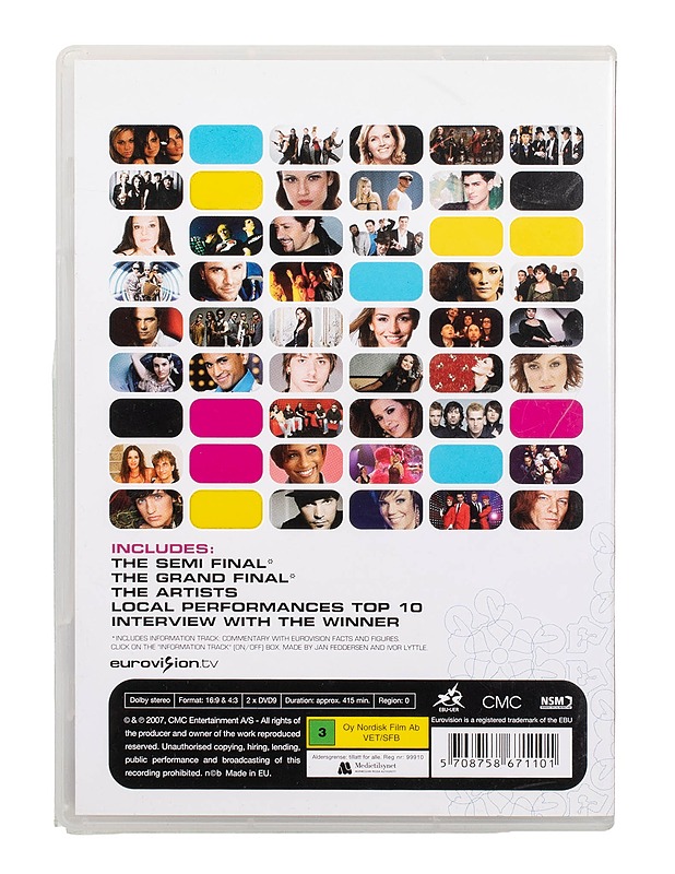 Eurovision Song Contest Helsinki 2007 - DVD - DVD-elokuvat - 10105503672 - 1
