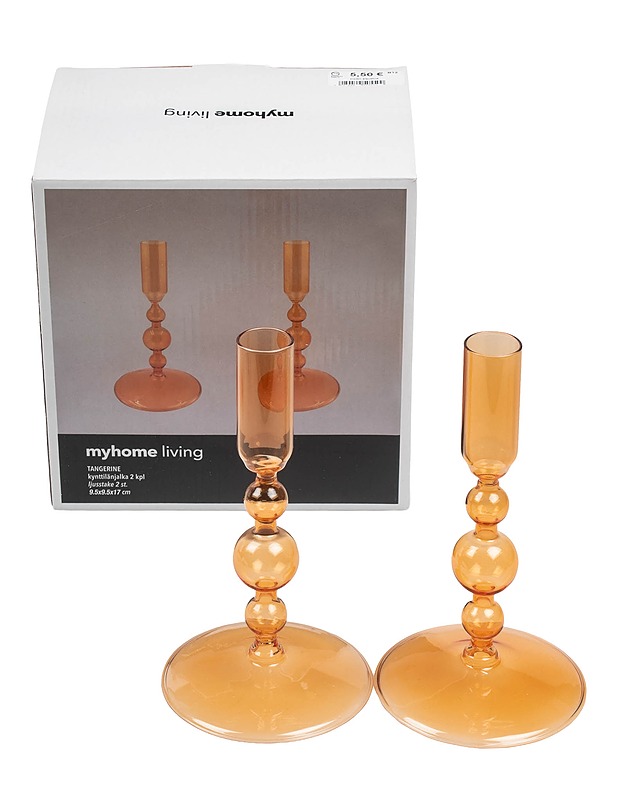 MYHOME Tangerine kynttilänjalka, 2 kpl - Kynttilänjalat - 10105503684 - 0