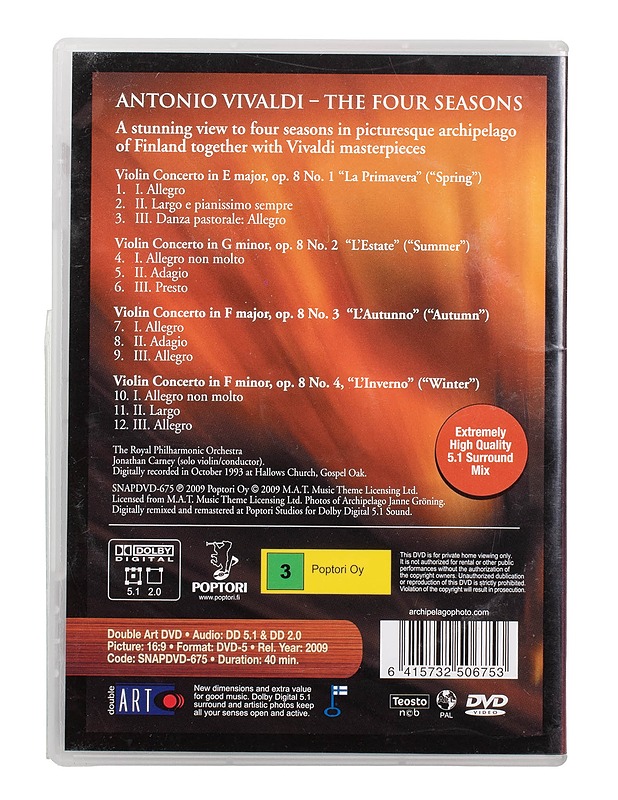 Vivaldi: The Four Seasons - DVD - DVD-elokuvat - 10105503693 - 1