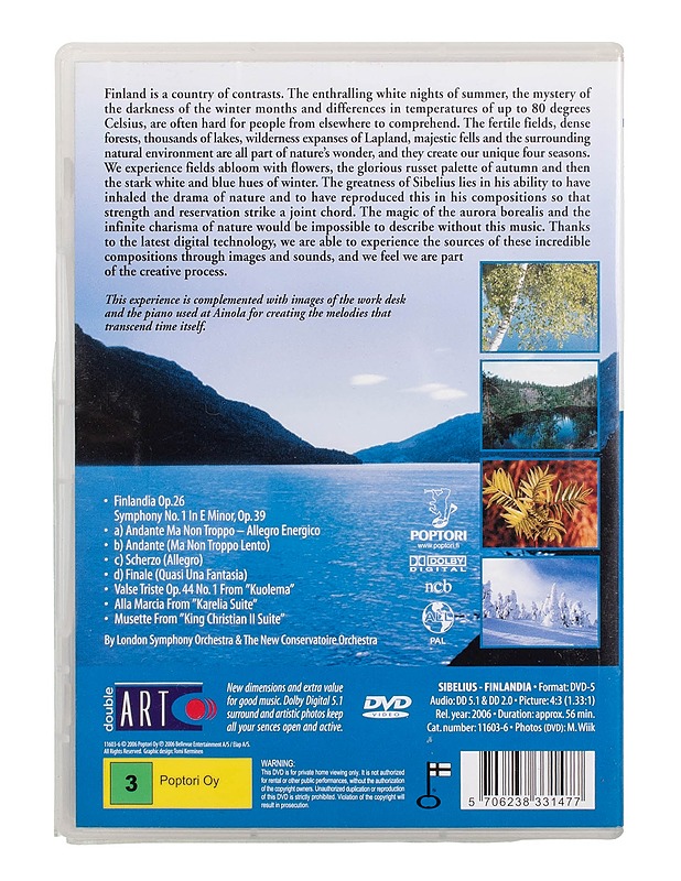 Sibelius: Finlandia - DVD - DVD-elokuvat - 10105503700 - 1