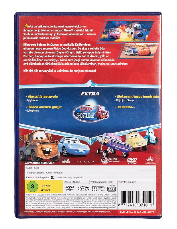 Autot - DVD - DVD-elokuvat - 10105503734 - 1