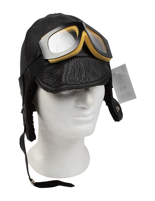 RED BARON nahkainen lentäjälakki, 54  - Päähineet - 10105503760 - 0