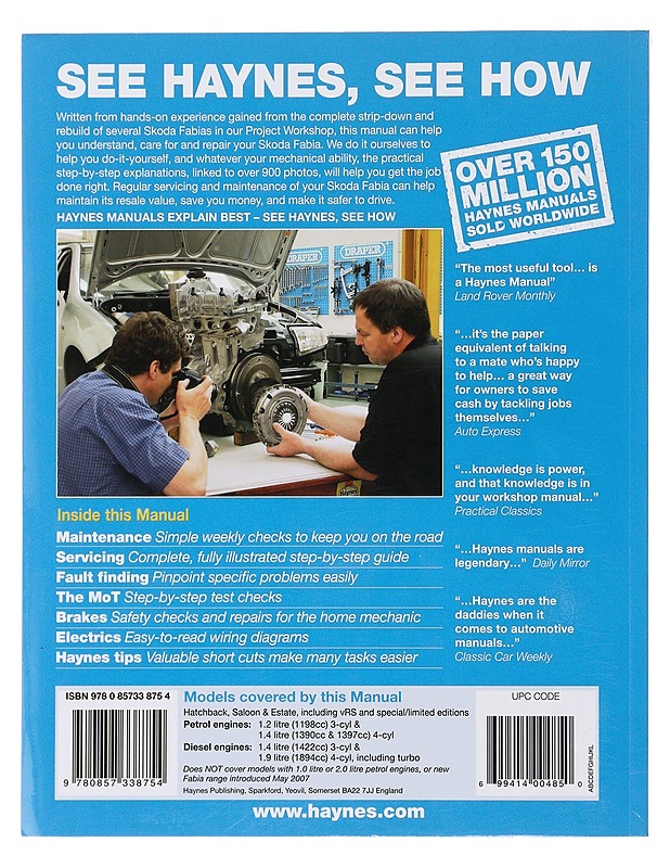 Skoda Fabia : owners workshop manual - A. K. Legg - Harrastekirjat - 10105503787 - 1