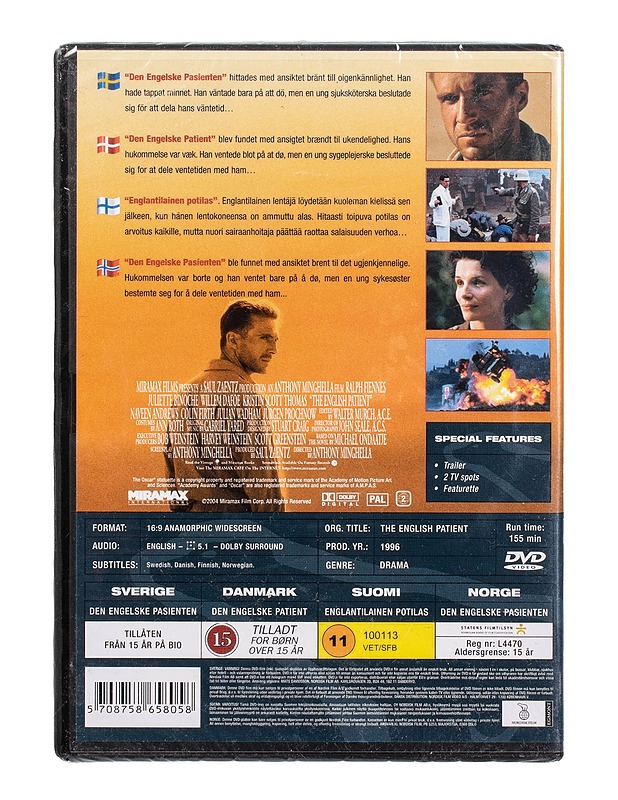 The English Patient - DVD - DVD-elokuvat - 10105503810 - 1