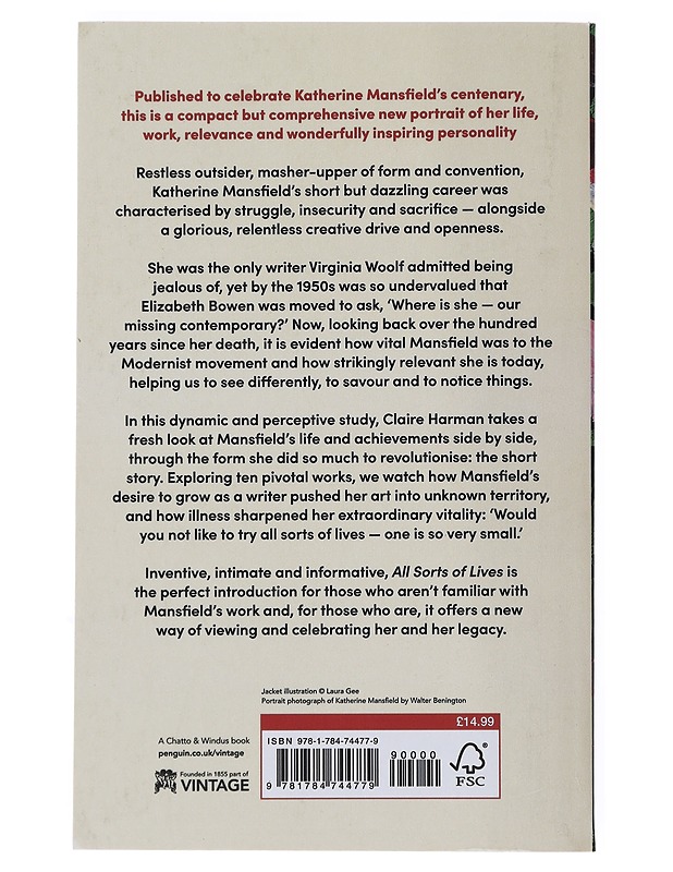 All Sorts of Lives : Katherine Mansfield and the Art of Risking Everything - Harman, Claire - Elämäkerrat ja muistelmat - 10105503816 - 1