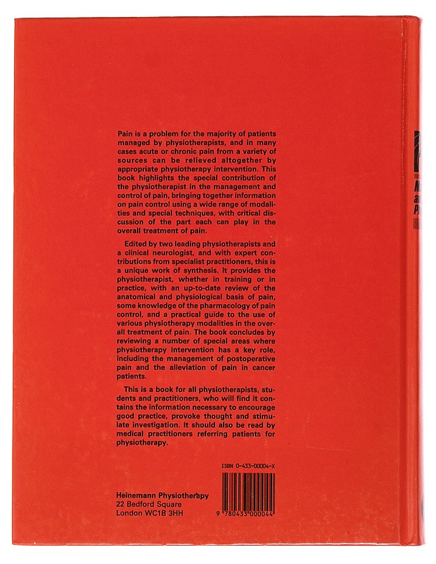 Pain : Management and Control in Physiotherapy - Peter E. Wells - Tietokirjat ja oppaat - 10105503916 - 1