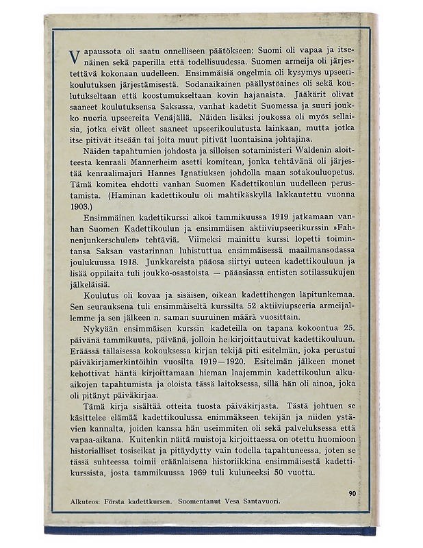 Ensimmäinen kadettikurssi - Leo Fra - Elämäkerrat ja muistelmat - 10105503991 - 1